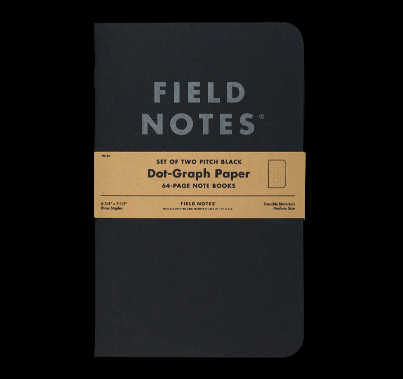 Field Notes Pitch Black Memo Book 3-Pack