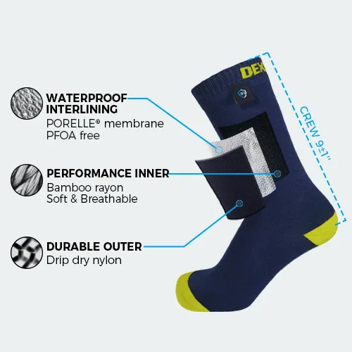 Dexshell Ultra Thin Crew Bamboo Waterproof Socks Black