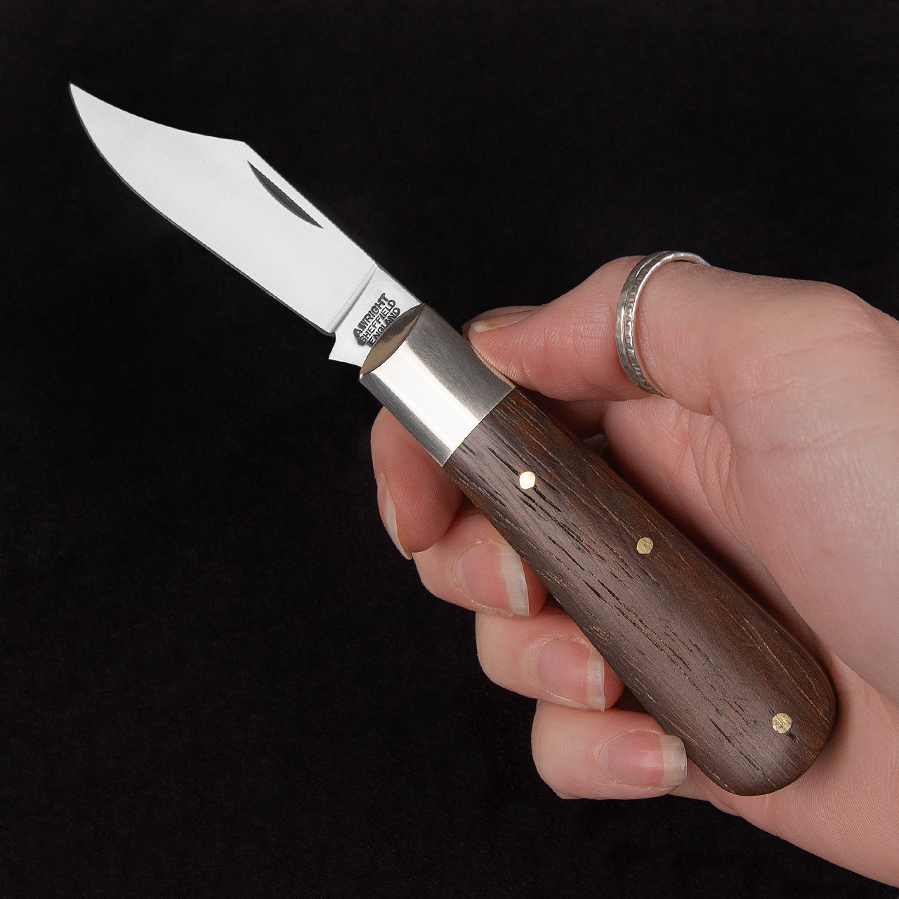 Arthur Wright Clip Point Wood Folding Knife