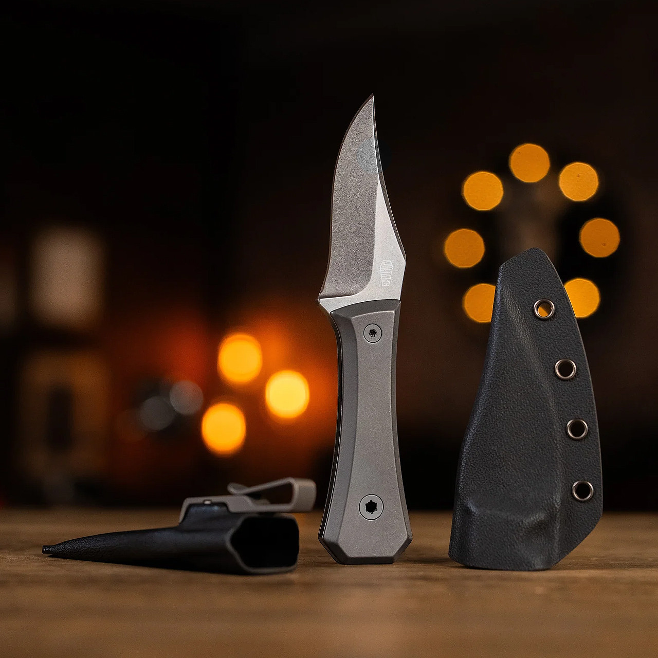 BigIDesign AUX MFG Ti Pocket Bowie Fixed Blade