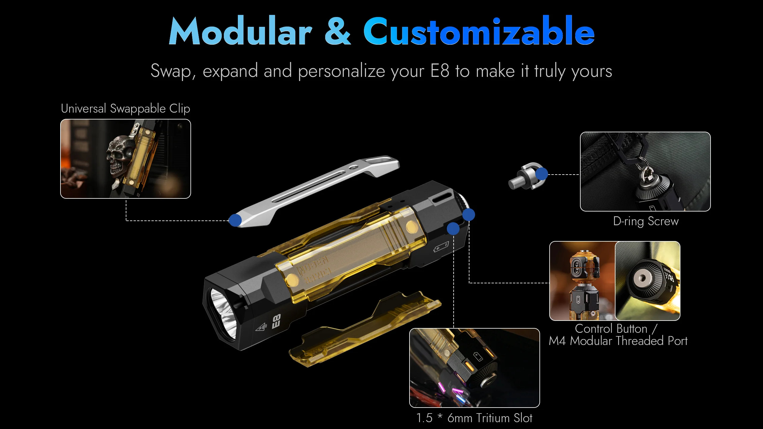 Wuben E8 Modular D-Ring