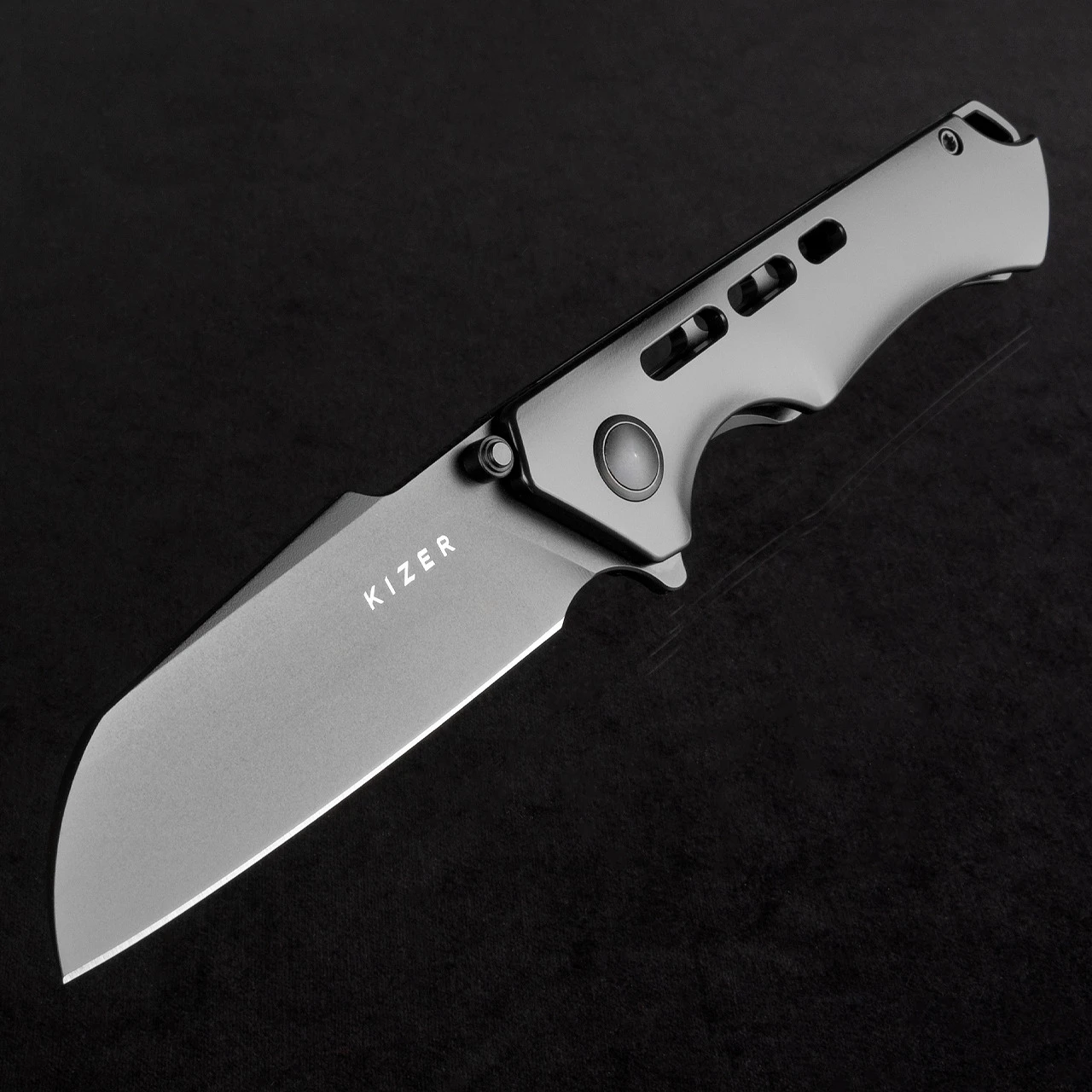 Kizer Crest Black Titanium PVD Folding Knife