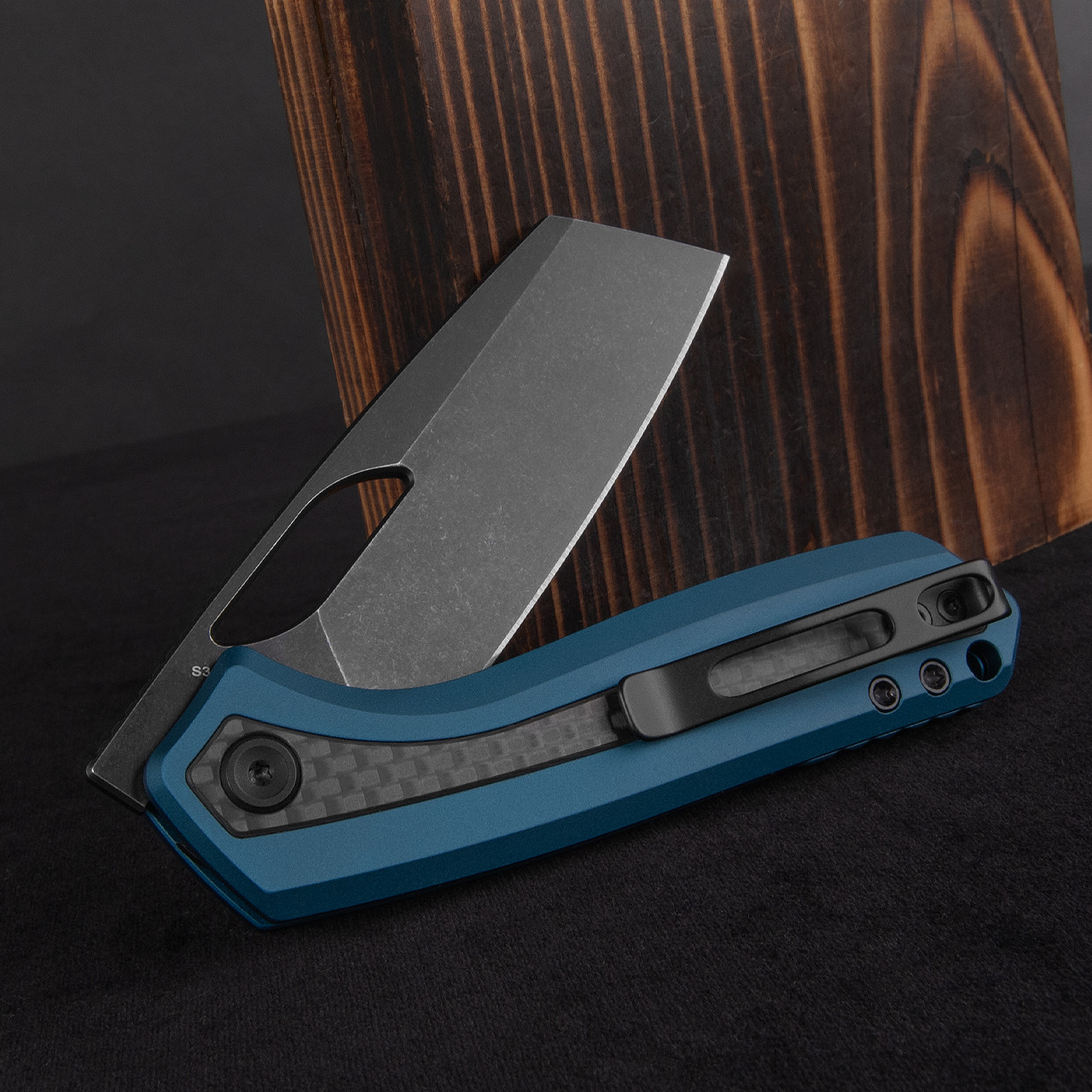 Vosteed Kroc Top Aluminium & Carbon Fibre Folding Knife