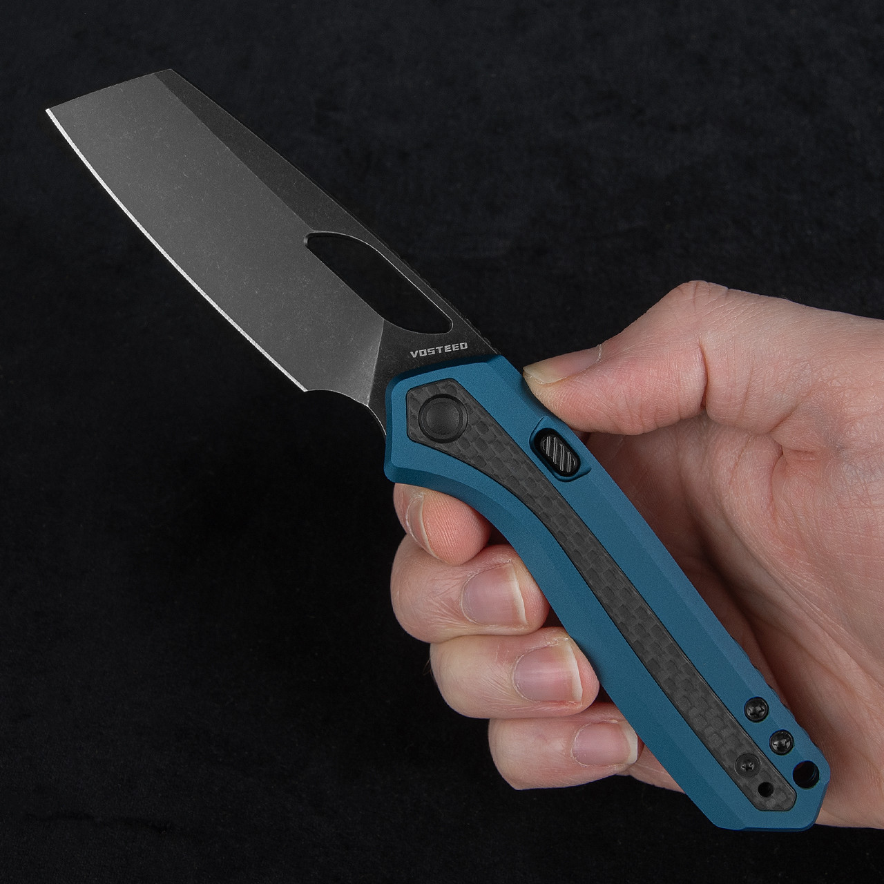 Vosteed Kroc Top Aluminium & Carbon Fibre Folding Knife