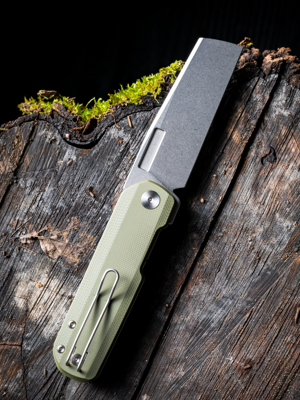 Vero Avid 2 Stonewashed OD Green Folding Knife