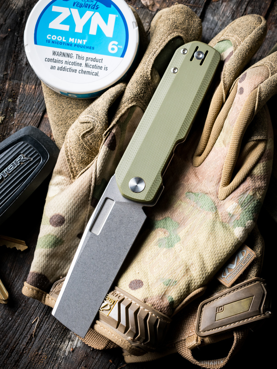 Vero Avid 2 Stonewashed OD Green Folding Knife