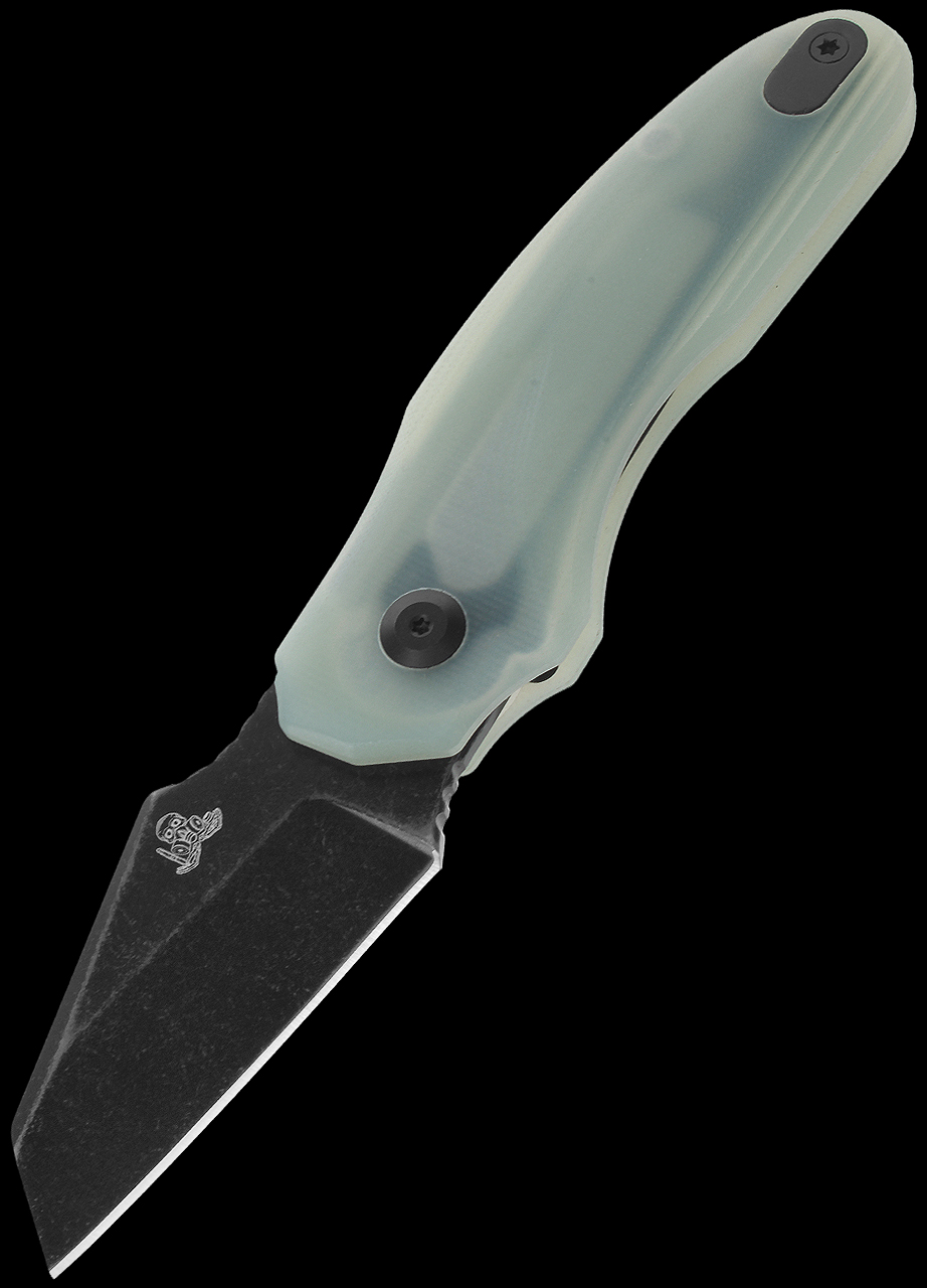 Twisted Assisted Fortis Sheepsfoot Blackwash Jade Folding Knife