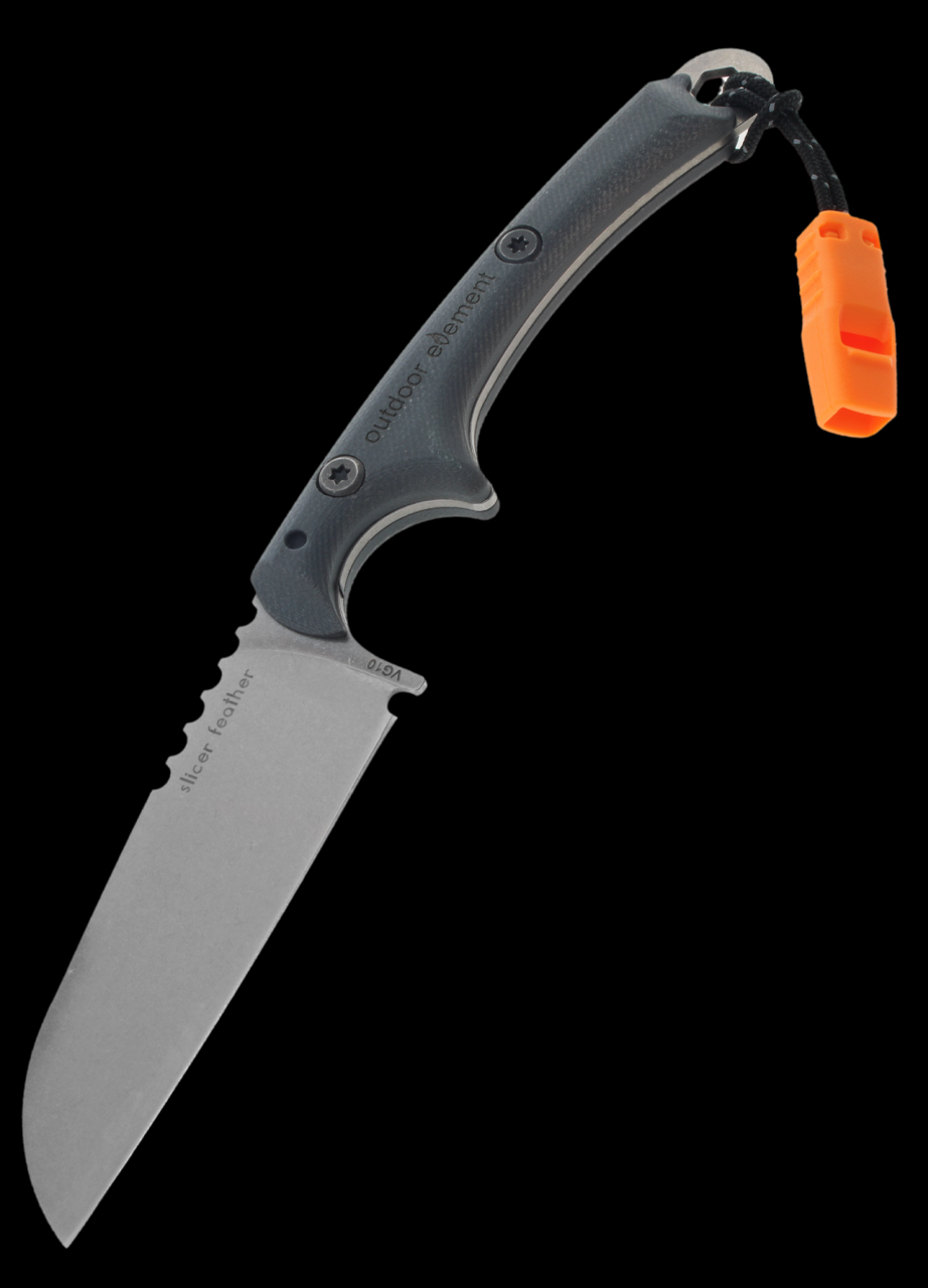 Outdoor Element Slicer Feather Camp Kitchen Knife