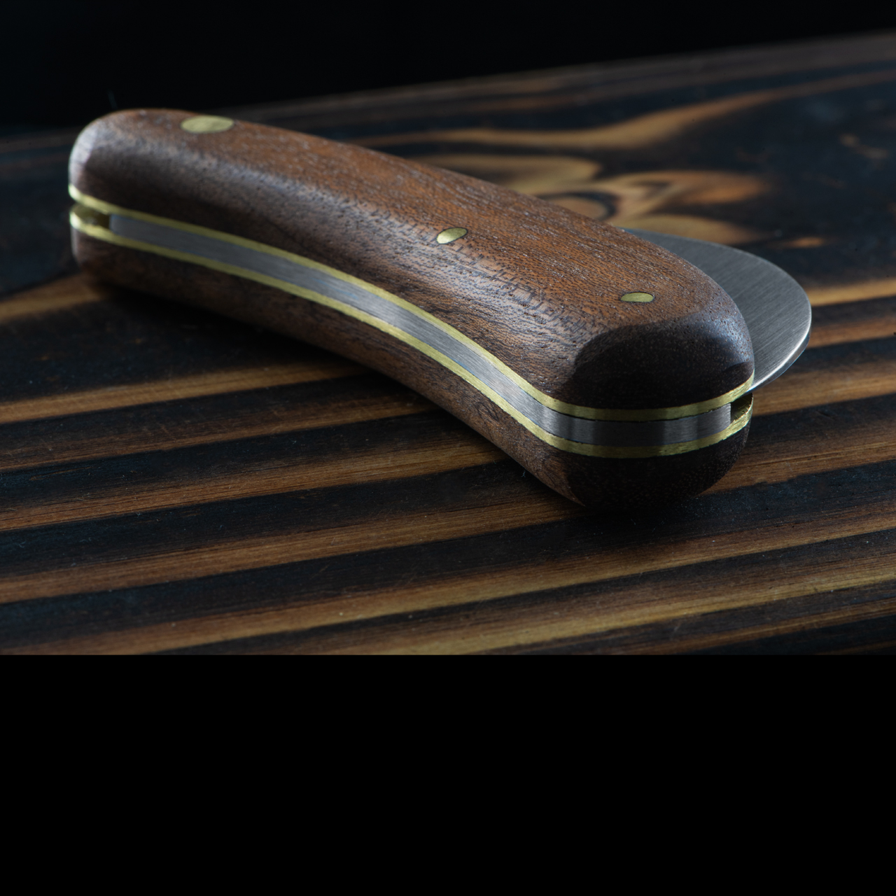 Due Cigni Billhook Mogano Sapelli Wood Folding Knife