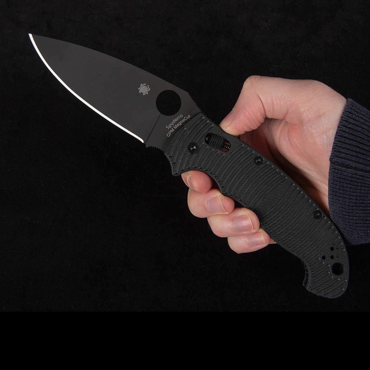 Spyderco Manix 2XL Salt Magnacut Black Folding Knife