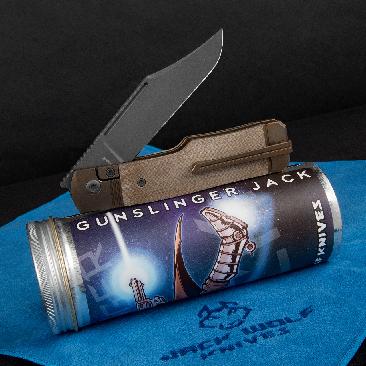 Jack Wolf Gunslinger Jack GRN Micarta Folding Knife