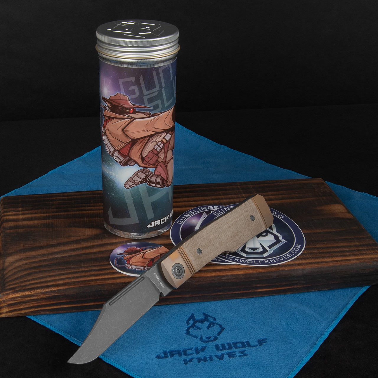 Jack Wolf Gunslinger Jack GRN Micarta Folding Knife