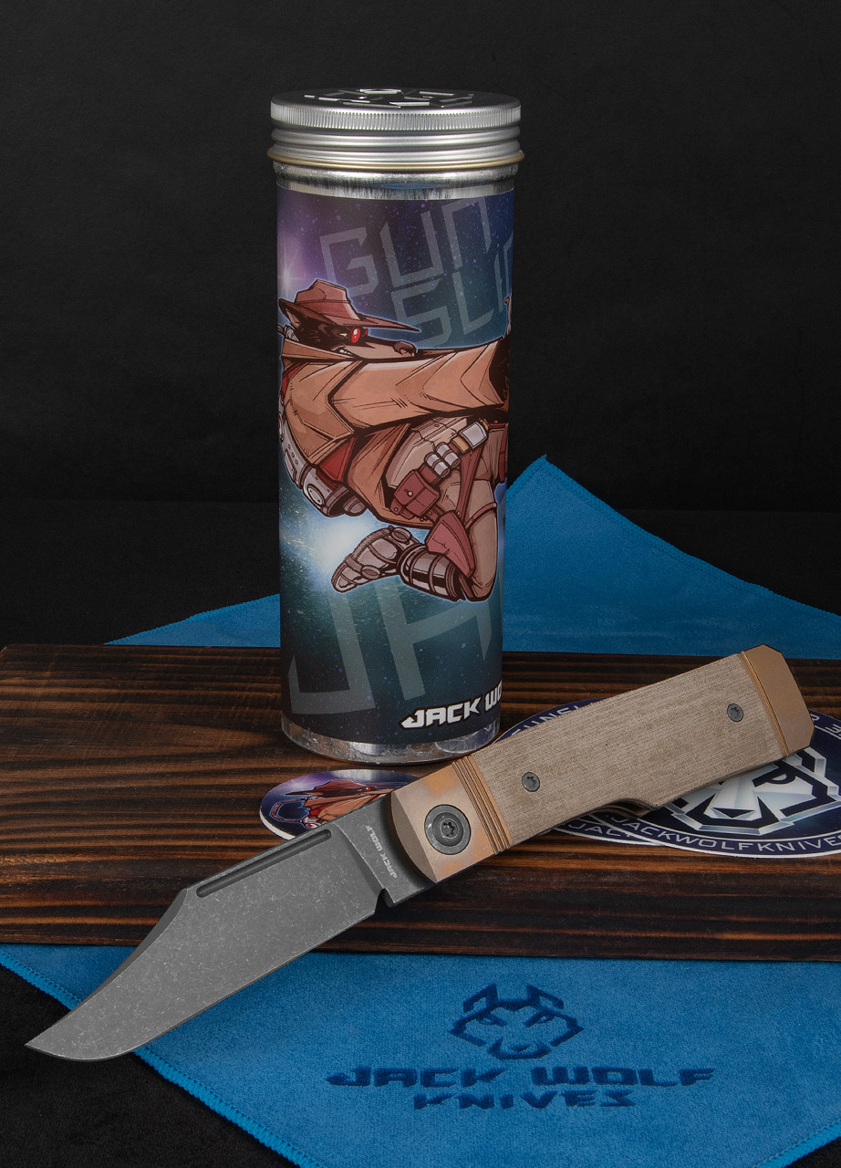 Jack Wolf Gunslinger Jack GRN Micarta Folding Knife