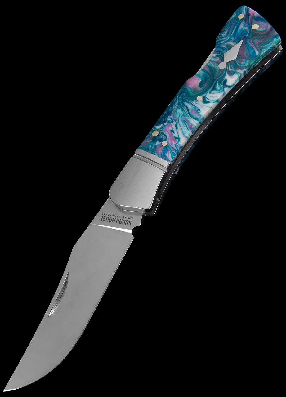 Sugar House Knife Syndicate Flying Goddess Cotton Candy Folding Knife