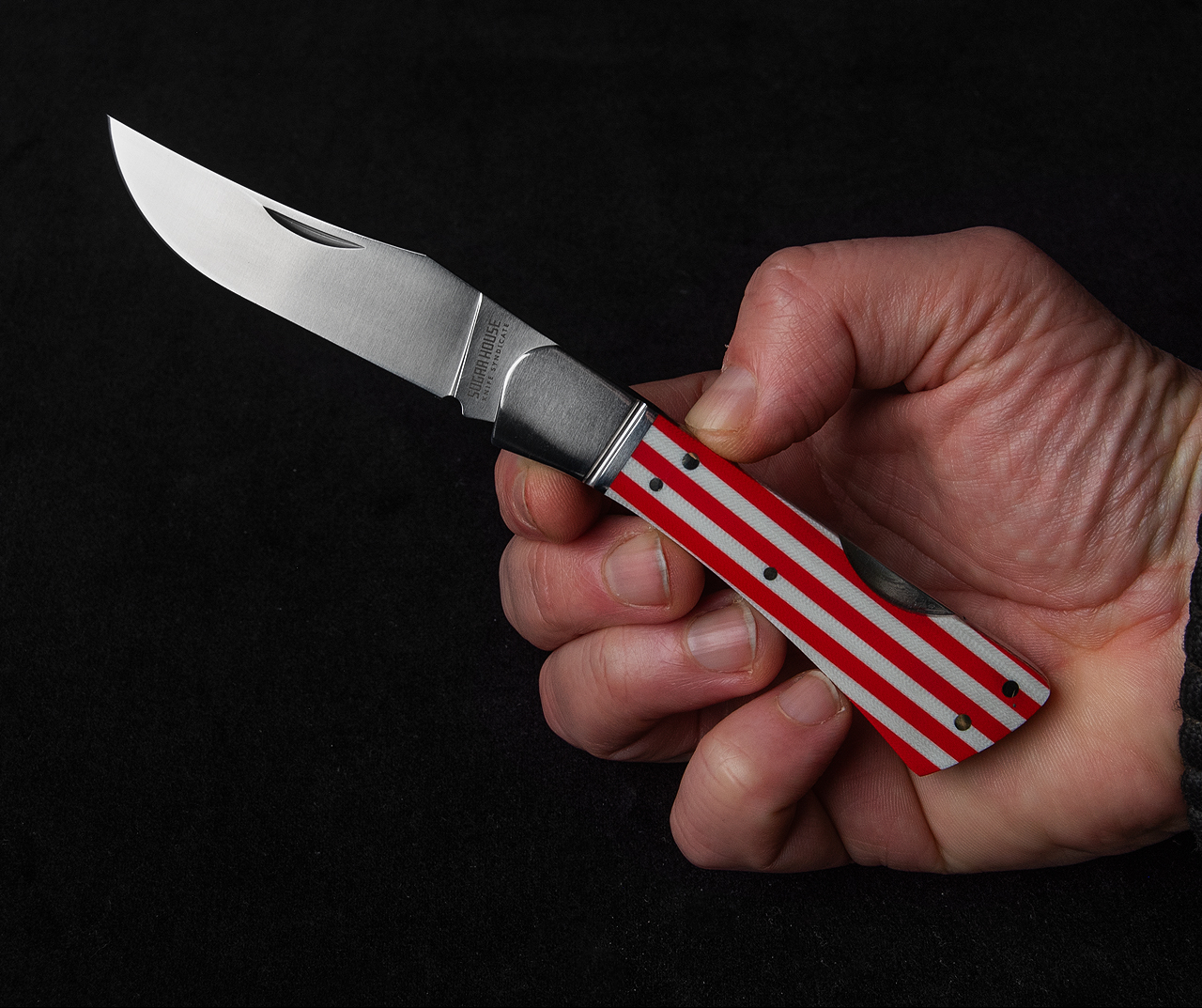 Sugar House Knife Syndicate Flying Goddess Barber's Delight Folding Knife