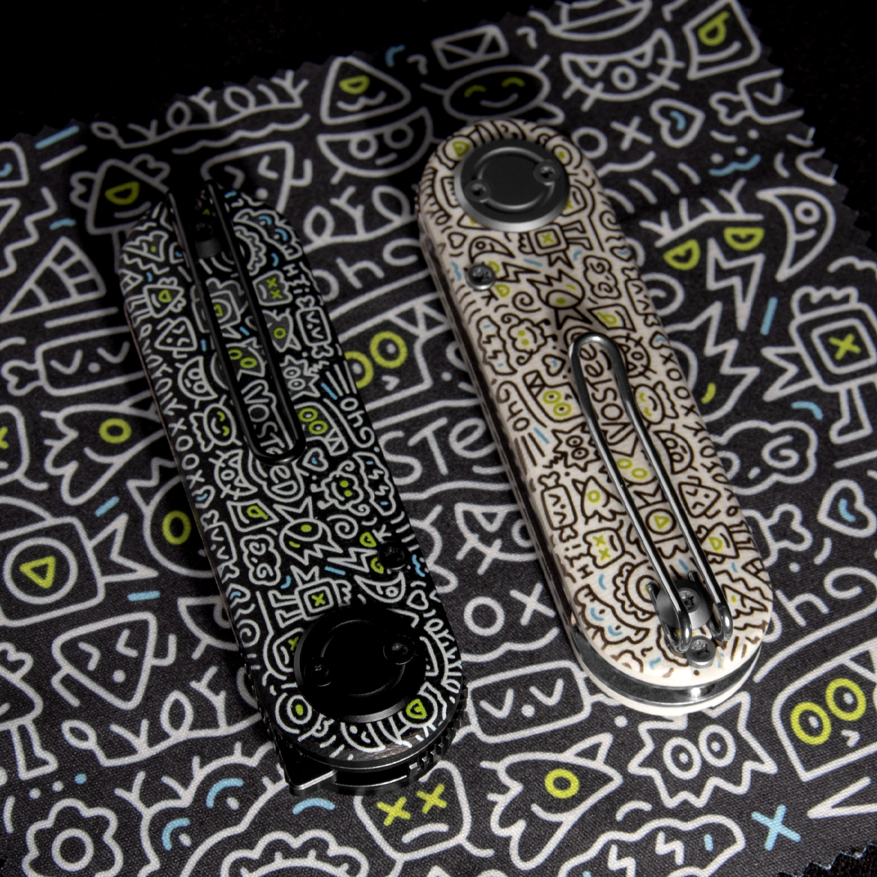 Vosteed Corgi V Vanchor Doodle Black Folding Knife