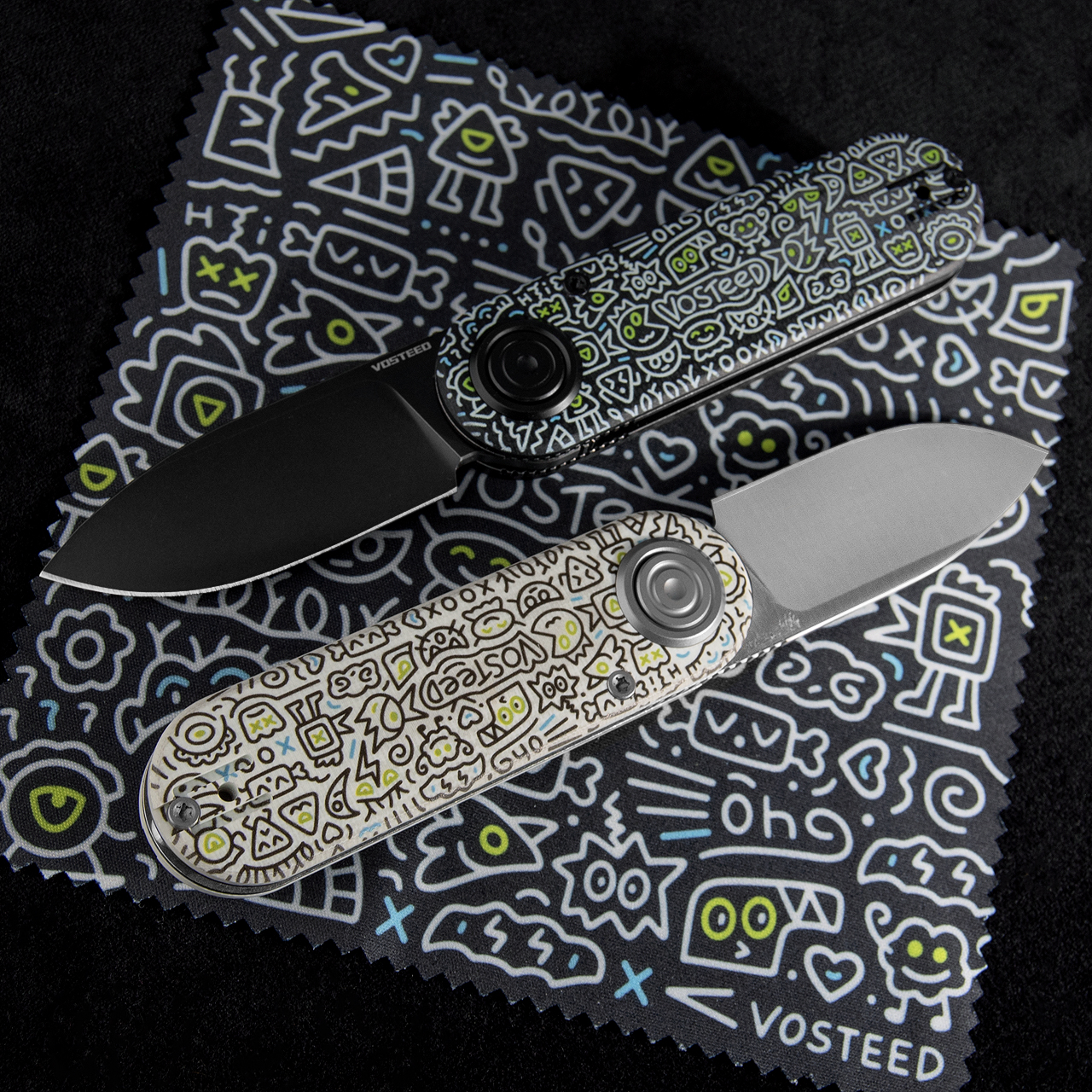 Vosteed Corgi V Vanchor Doodle Black Folding Knife