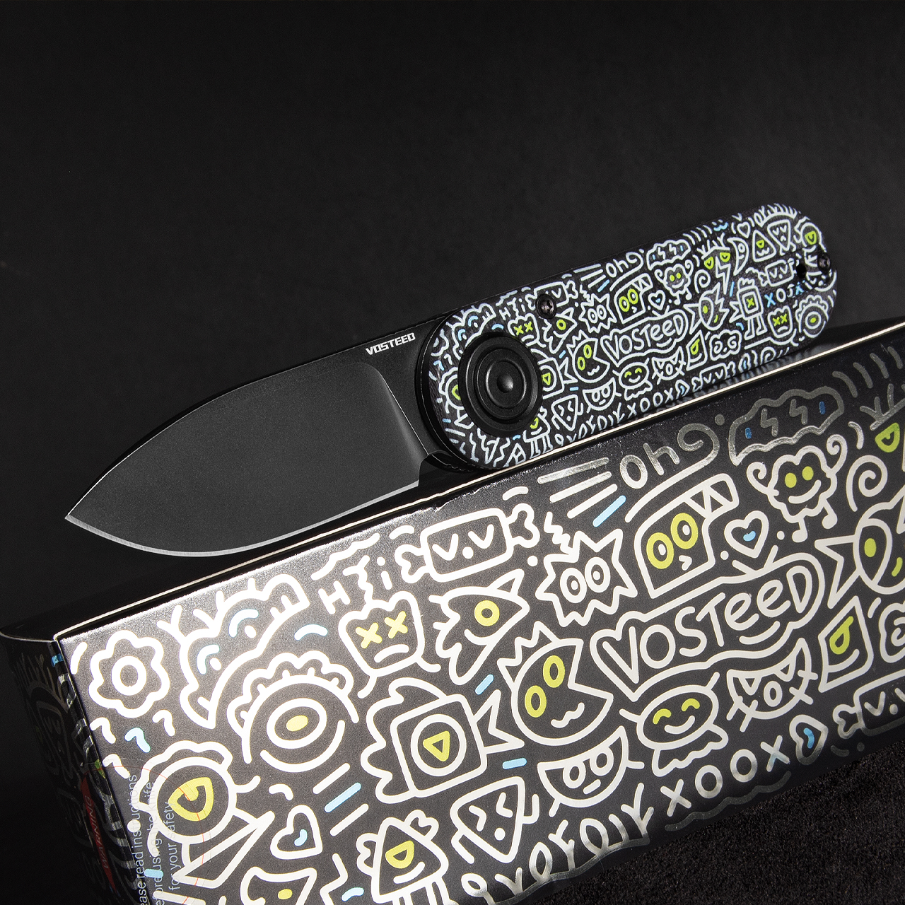 Vosteed Corgi V Vanchor Doodle Black Folding Knife