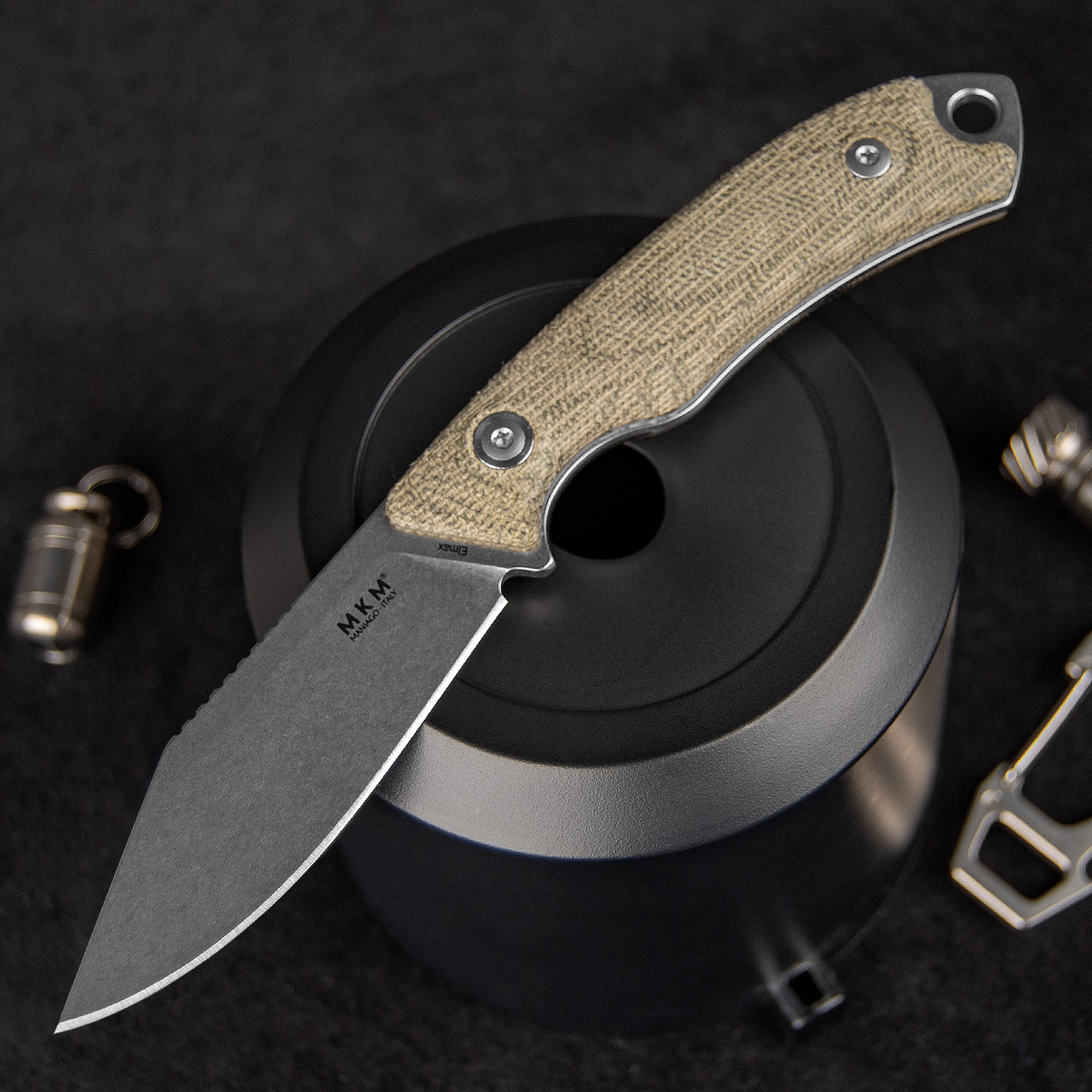 MKM Pocket Tango 4 Micarta Fixed Blade