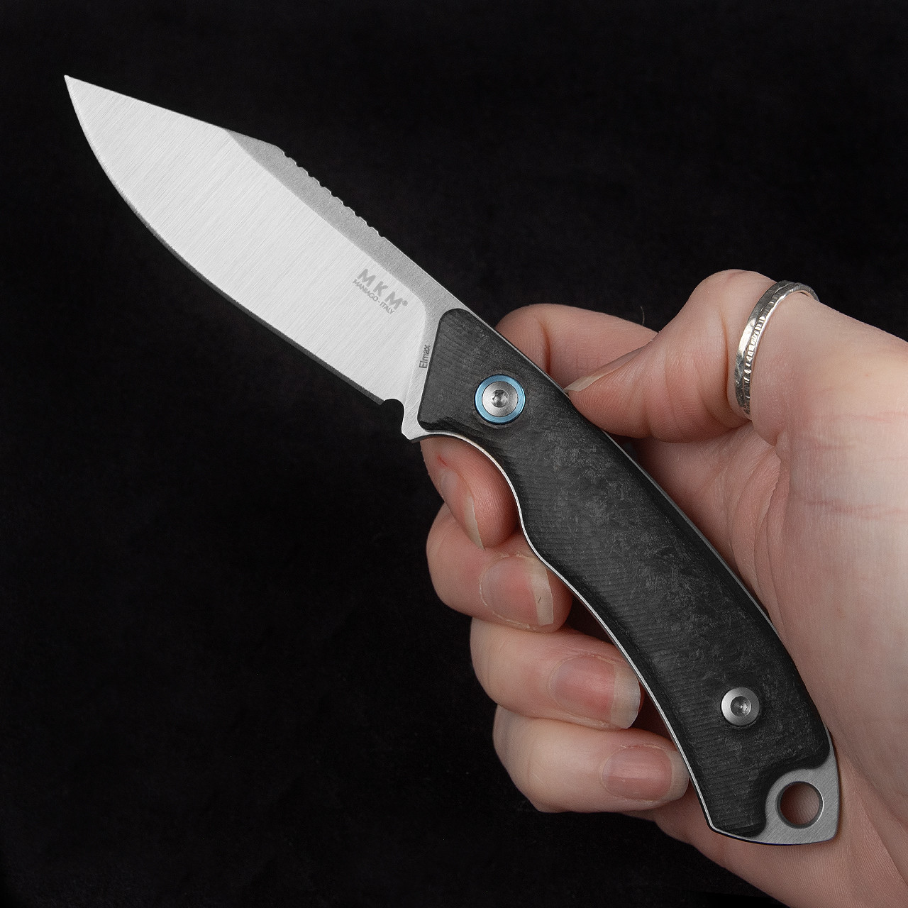 MKM Pocket Tango 4 Marble Carbon Fibre Folding Knife