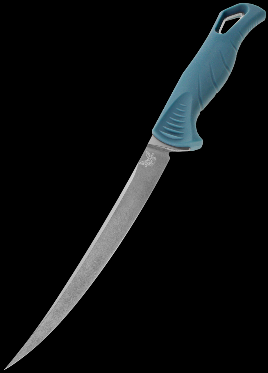 Benchmade Fishcrafter 5" Magnacut Depth Blue Santoprene Fixed Blade