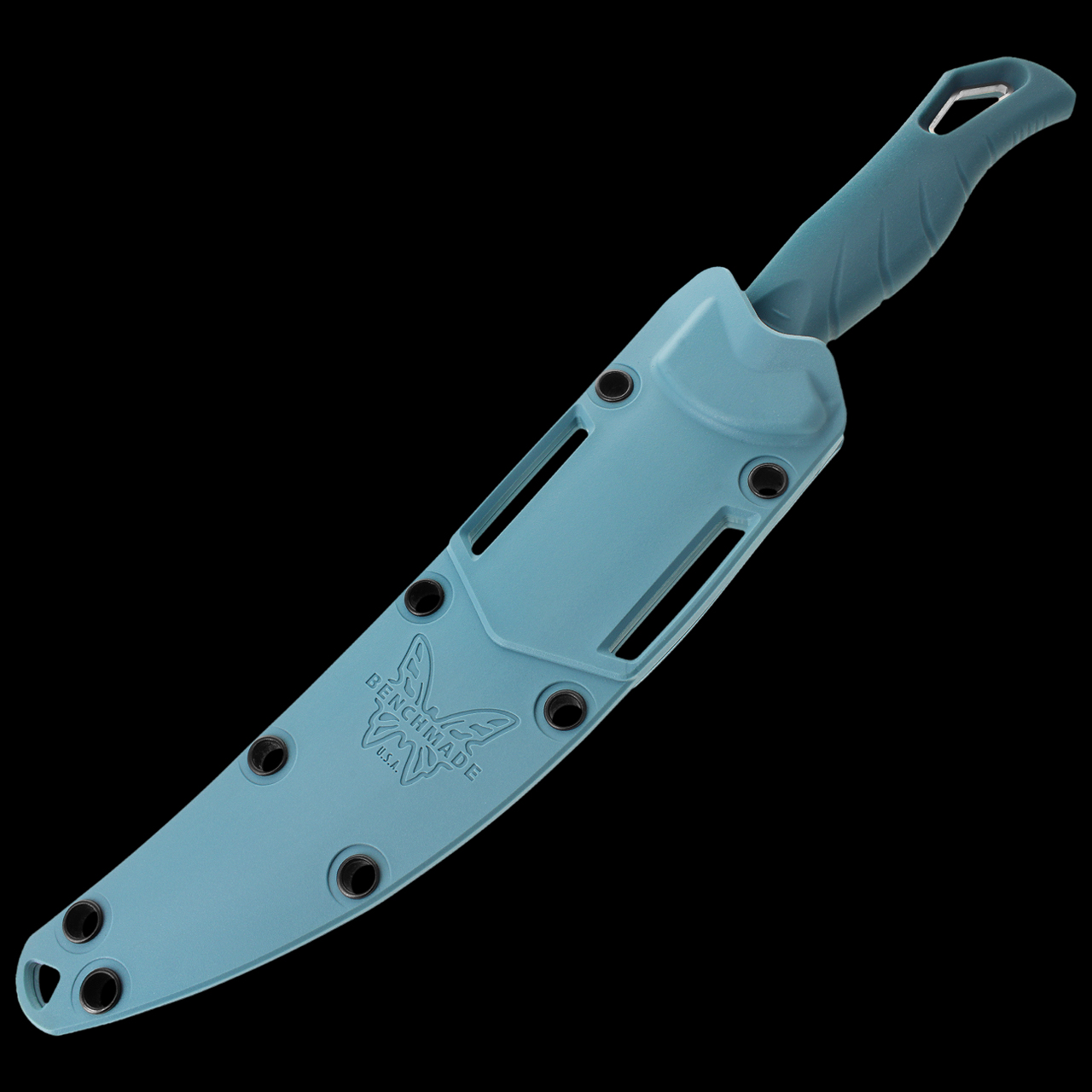 Benchmade Fishcrafter 5" Magnacut Depth Blue Santoprene Fixed Blade
