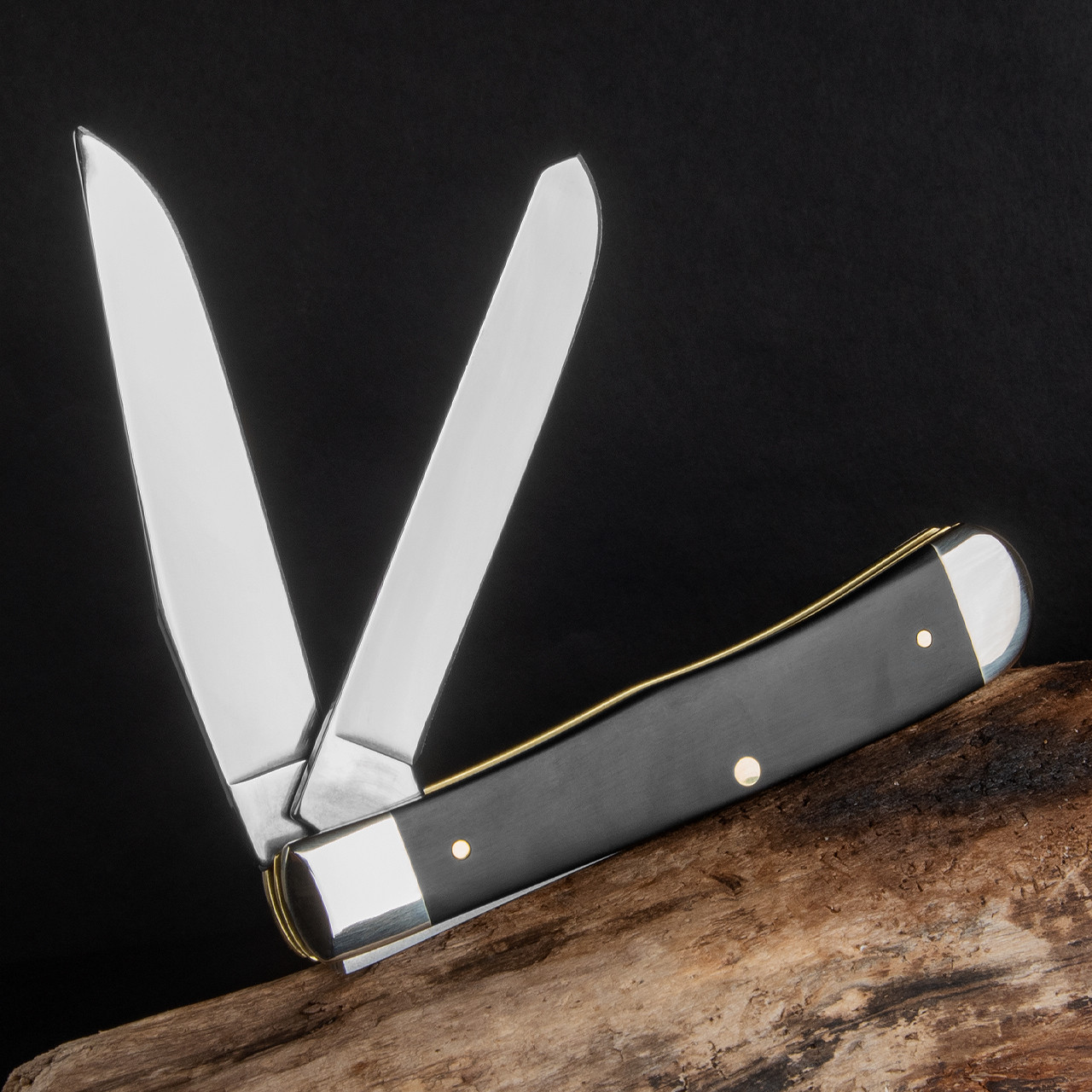 Case Cutlery Trapper Smooth Black Folding Knife