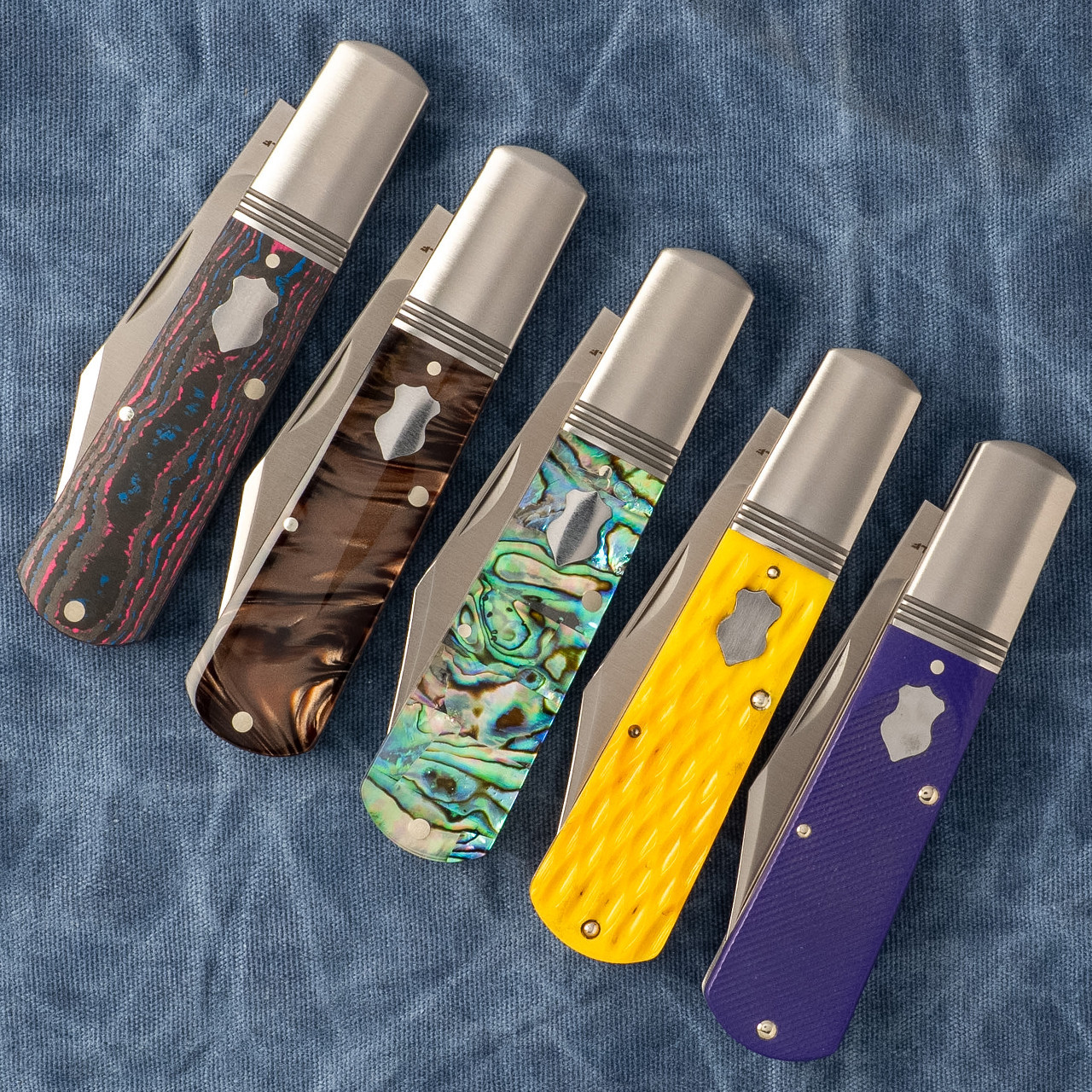 Jack Wolf Knives Gateway Barlow Yellow Jigged Bone Folding Knife