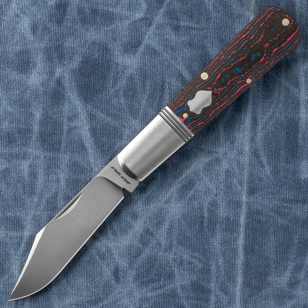 Jack Wolf Knives Gateway Barlow Camo Carbon Folding Knife