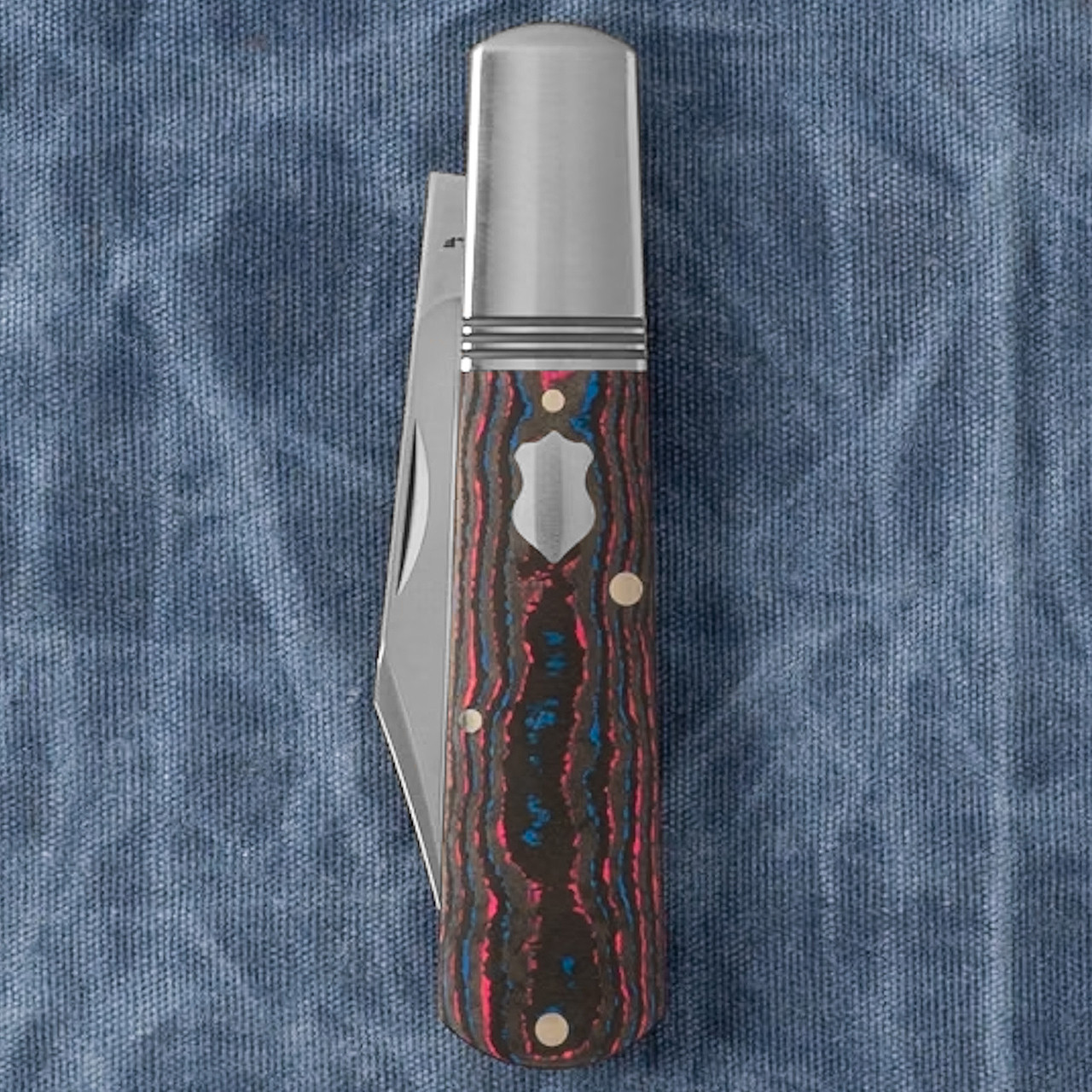 Jack Wolf Knives Gateway Barlow Camo Carbon Folding Knife