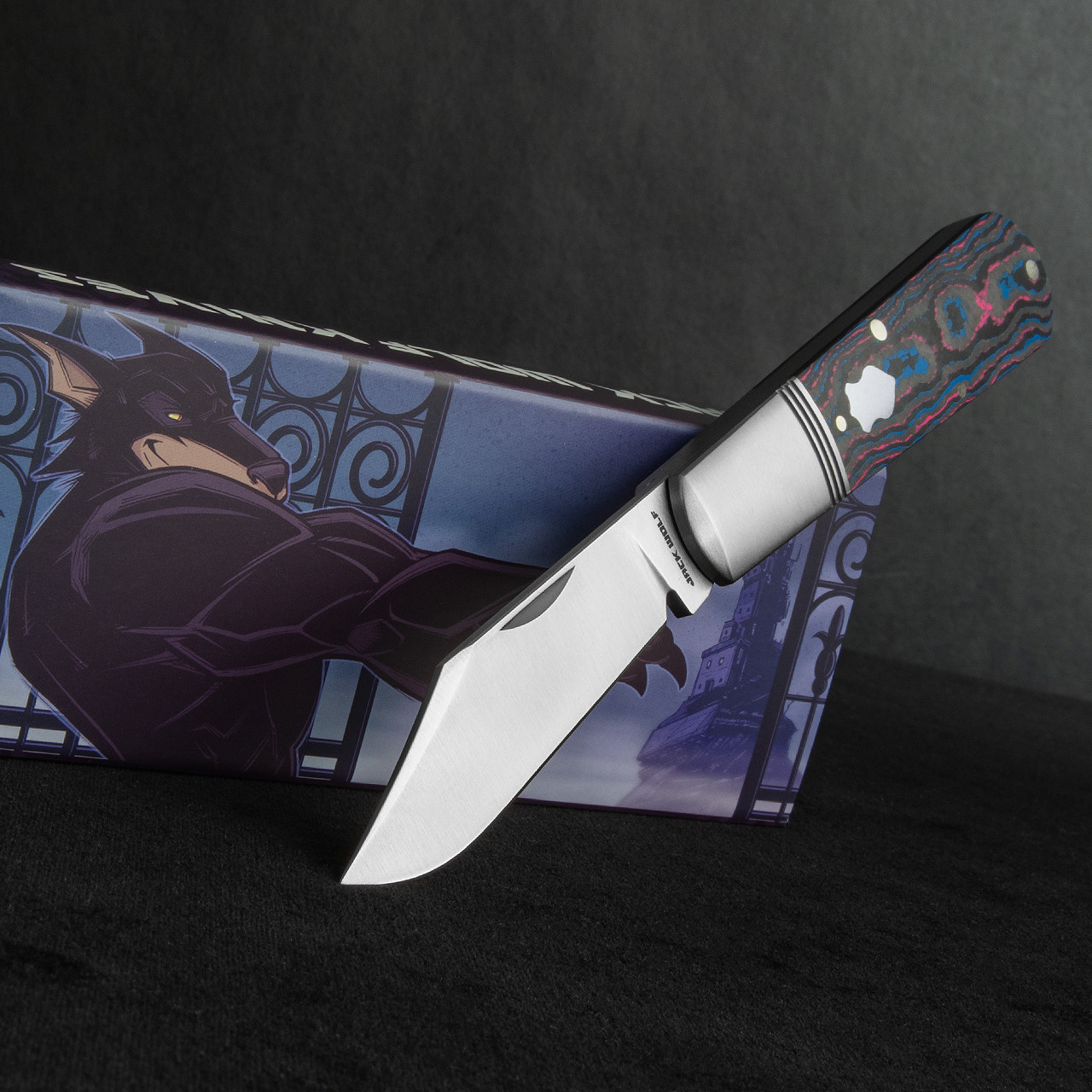 Jack Wolf Knives Gateway Barlow Camo Carbon Folding Knife