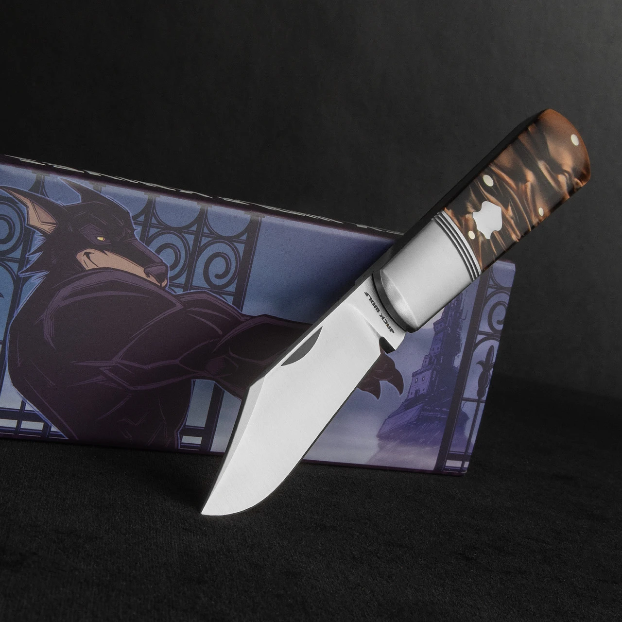 Jack Wolf Knives Gateway Barlow Kirinite Goddess Folding Knife
