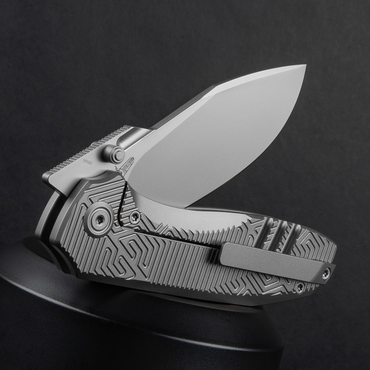 KB Knives Agera Gray Flame Maze Folding Knife