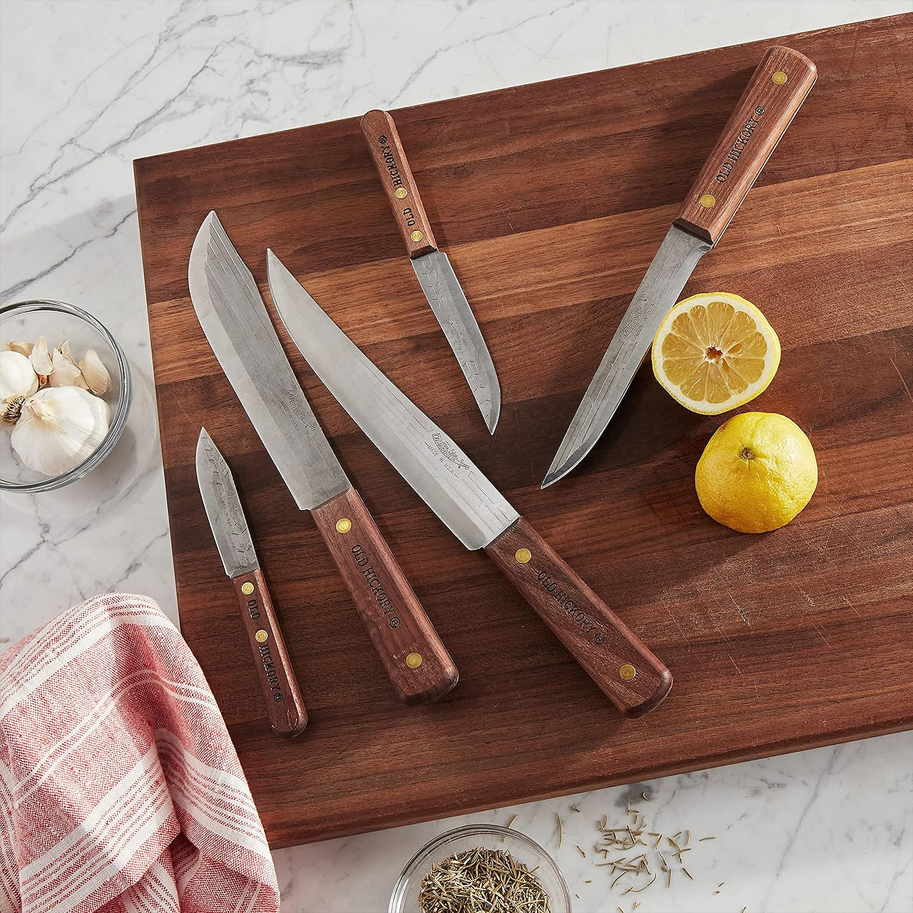 Old Hickory Cutlery 5 Piece Kitchen Knife Set