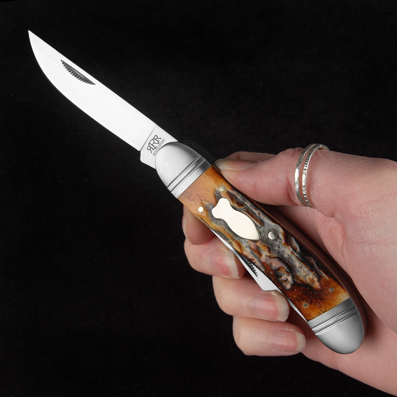Rough Ryder Reserve Roundup Brown Stag Bone
