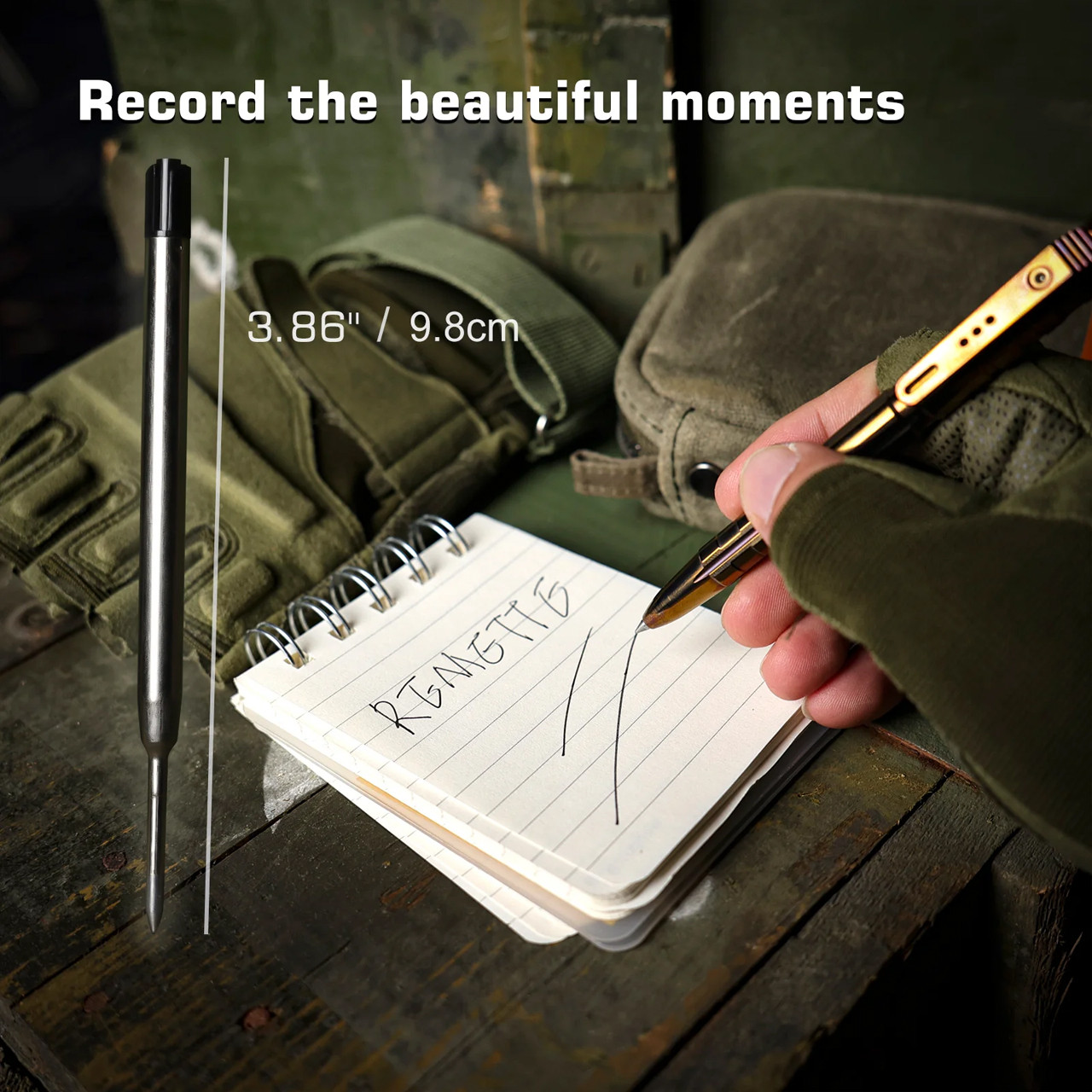 Remette Tactical Pen Titanium Gold