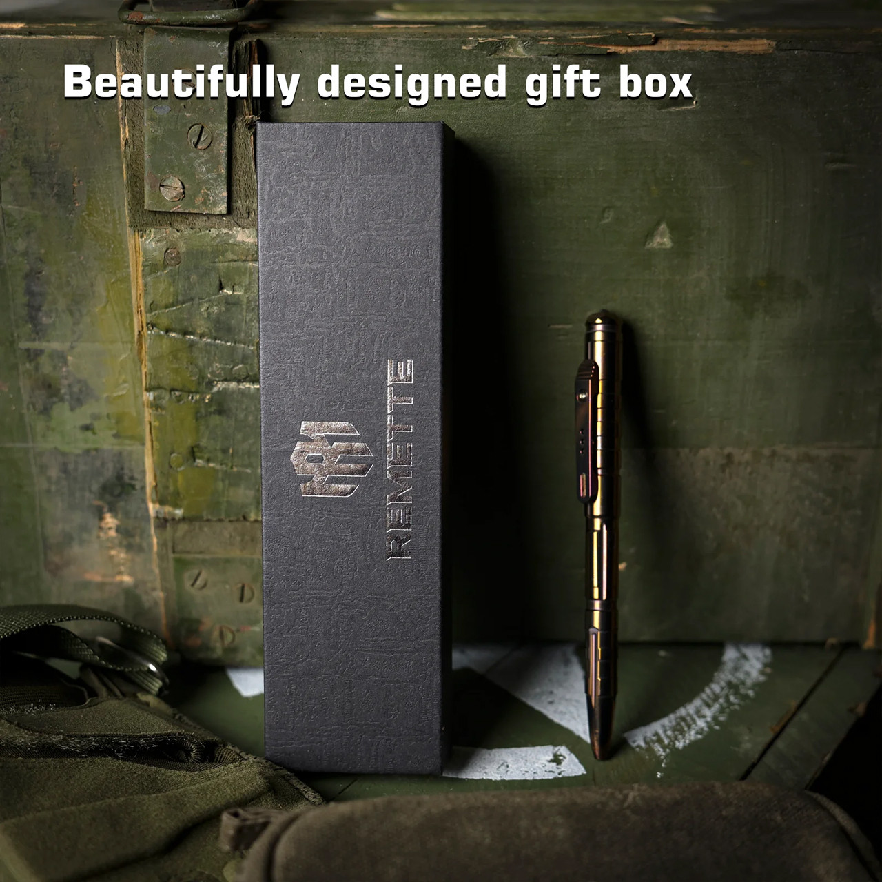 Remette Tactical Pen Titanium Gold