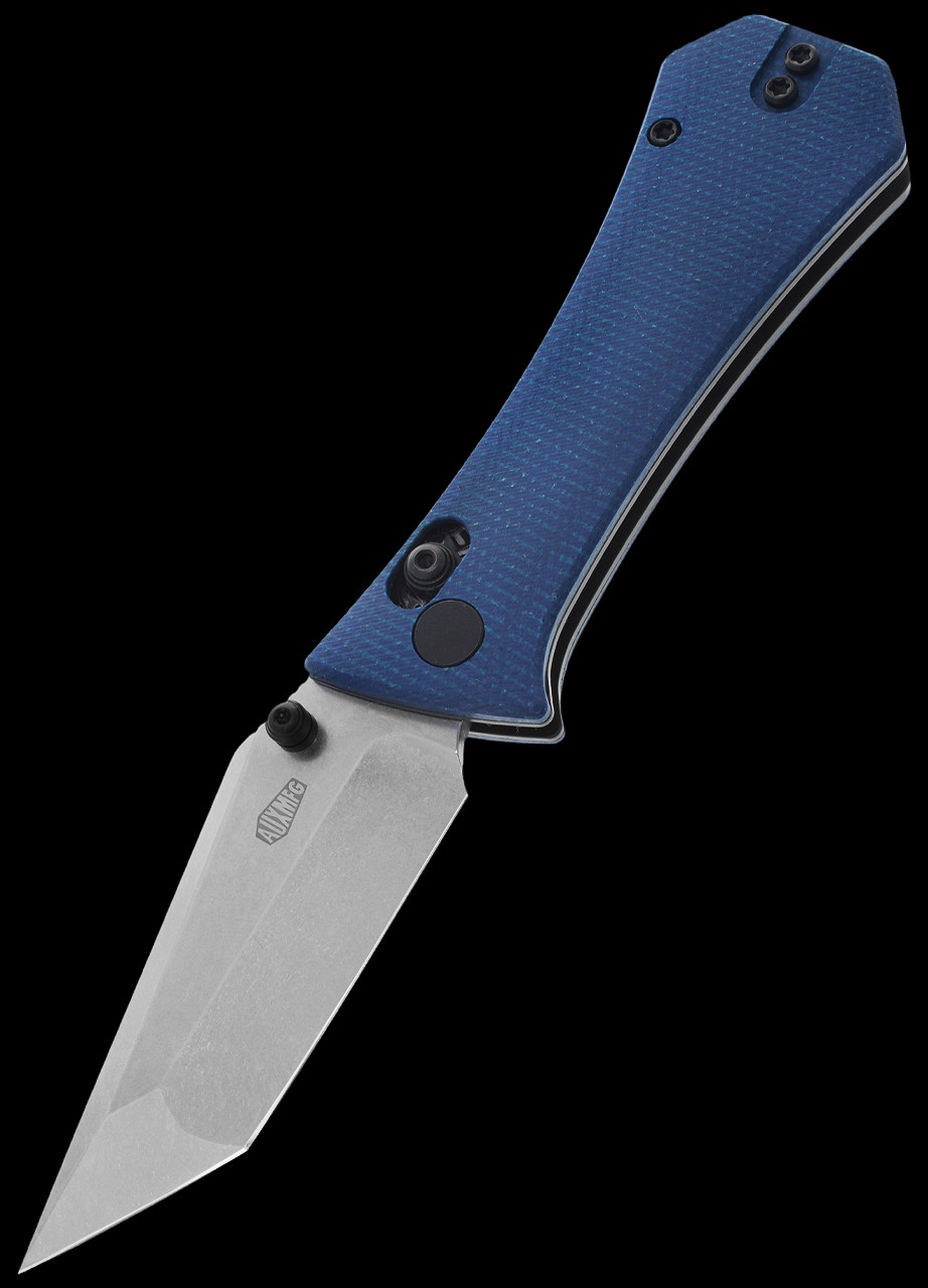 Auxiliary Manufacturing Coffin Blue Folding Knife Blue