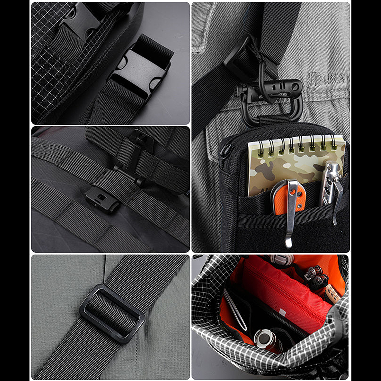 Viperade CHS5 Sling Messenger Bag Black