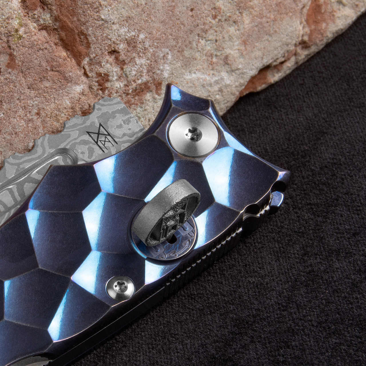 Midgards-Messer Key Knife Damascus Folding Knife