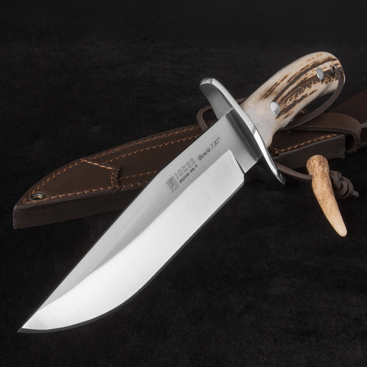 Joker Bowie 20cm Stag Fixed Blade