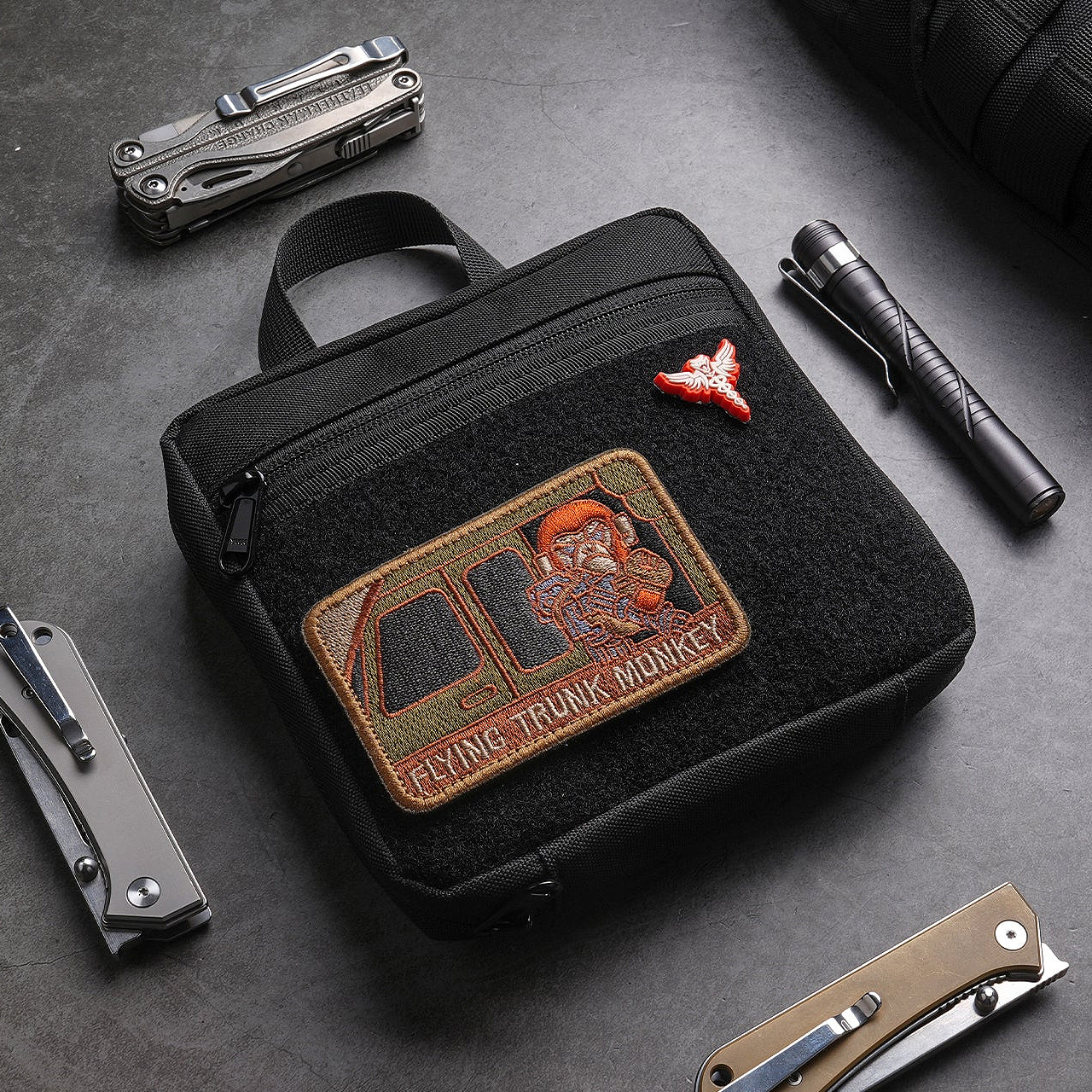 Viperade VE41 Knife Pouch with 8-Slot & Tool Pouch Blk