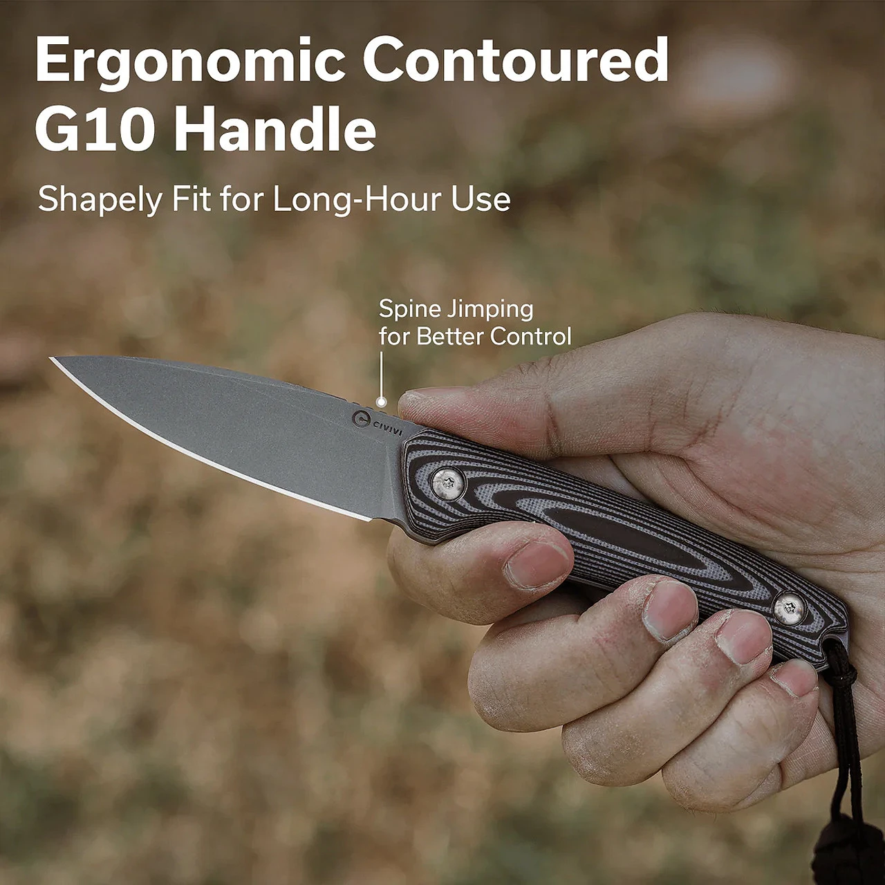 Civivi Altus G10 Stonewashed Fixed Blade