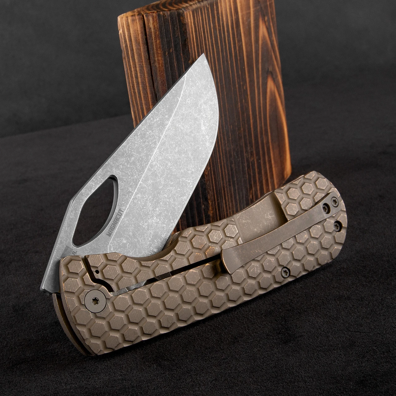 McNees Dixon Honeycomb Atomic Bronze Folding Knife