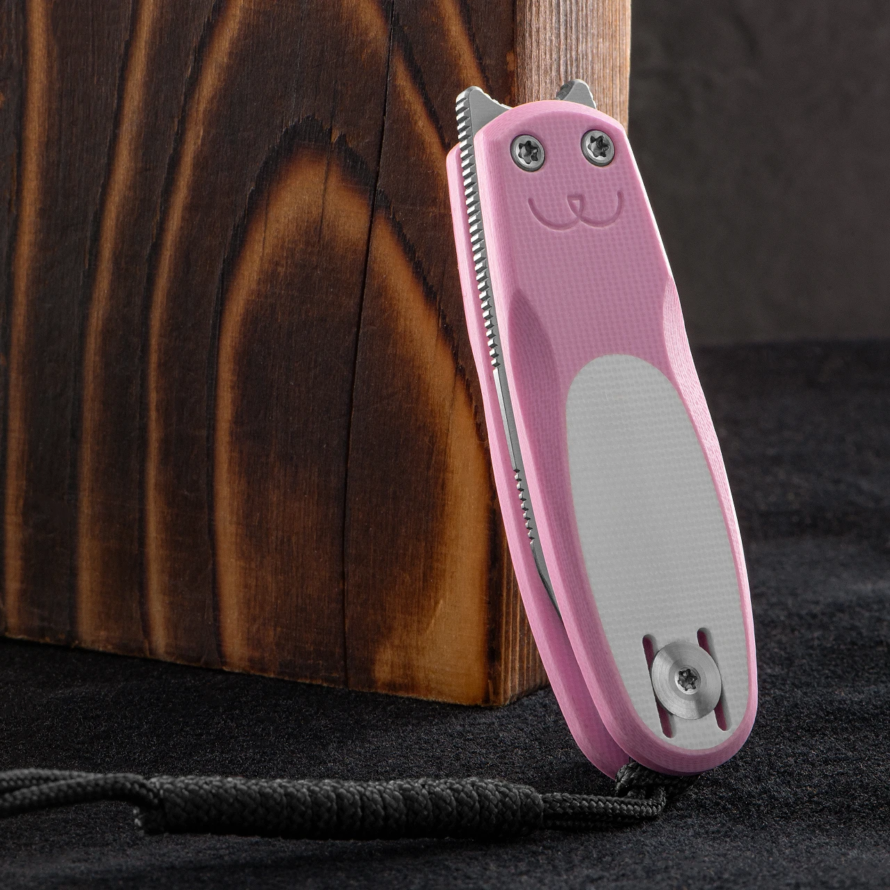 Civivi Purr G10 Pink and Ivory Satin Folding Knife