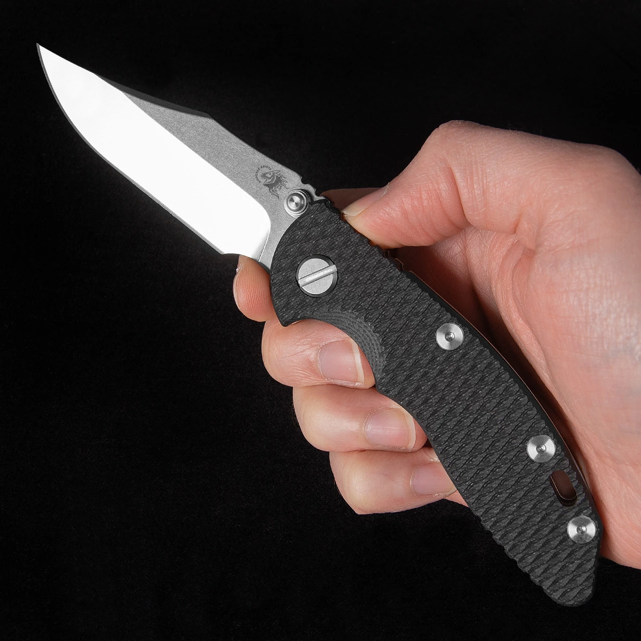 Hinderer XM-18 3.0 Bowie Black G10 Stonewashed Folding Knife