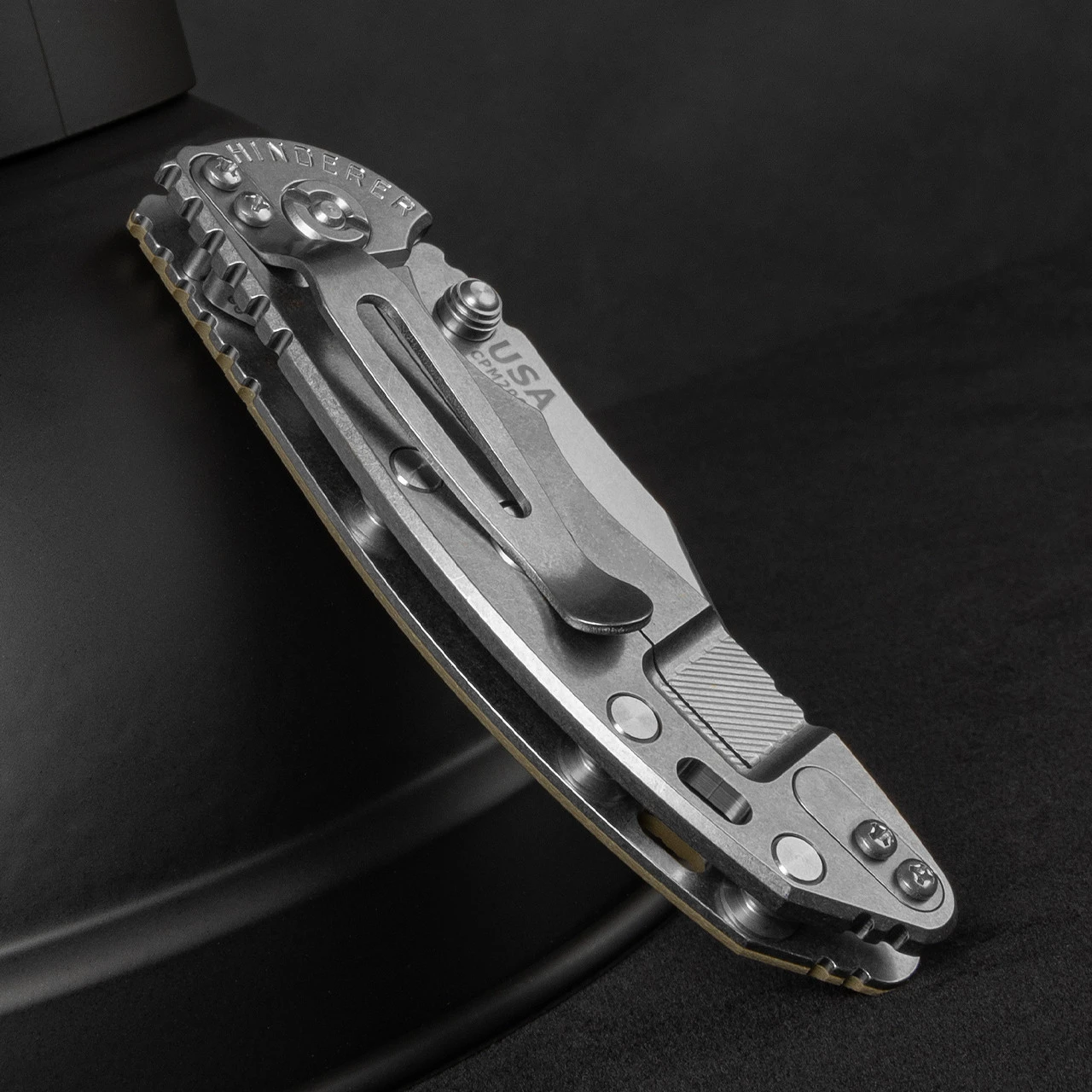 Hinderer XM-18 3.0 Bowie OD Green G10 Stonewashed Folding Knife