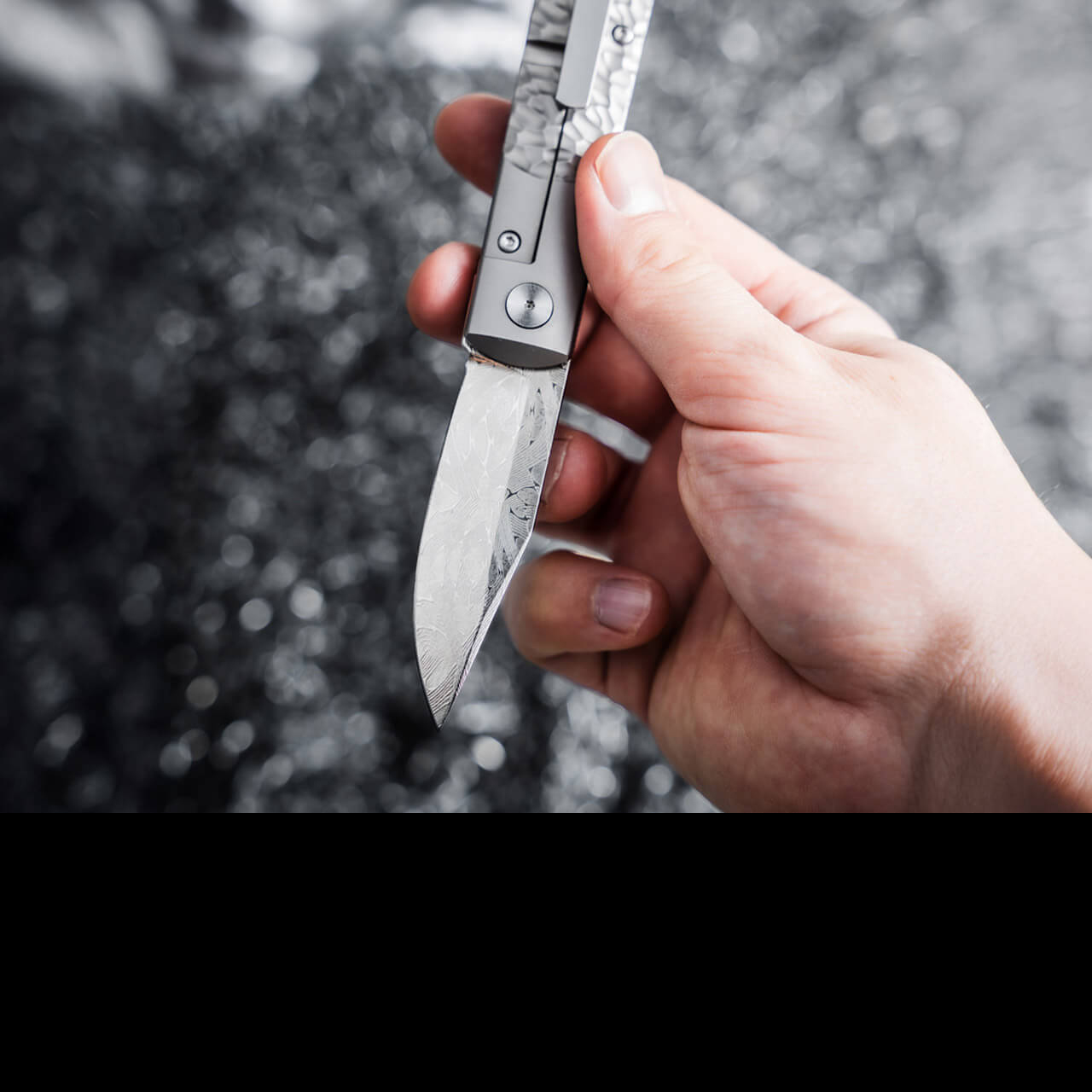 Boker BRLW Meteorite Damast Platinum Edition Folding Knife