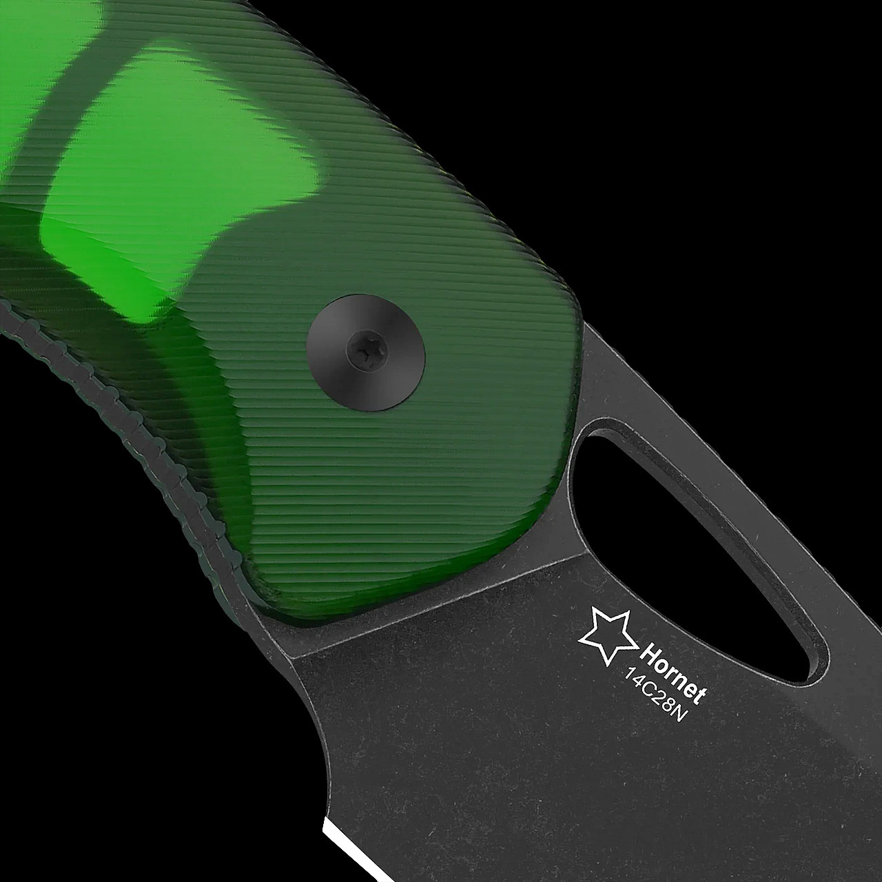 Kizer Hornet Green Fixed Blade