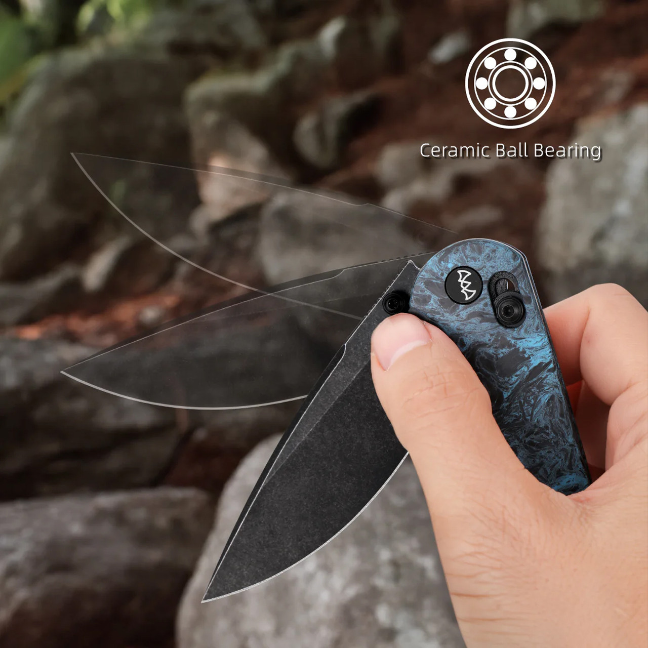 WIXCO Drax II Blue Carbon Fibre Folding Knife